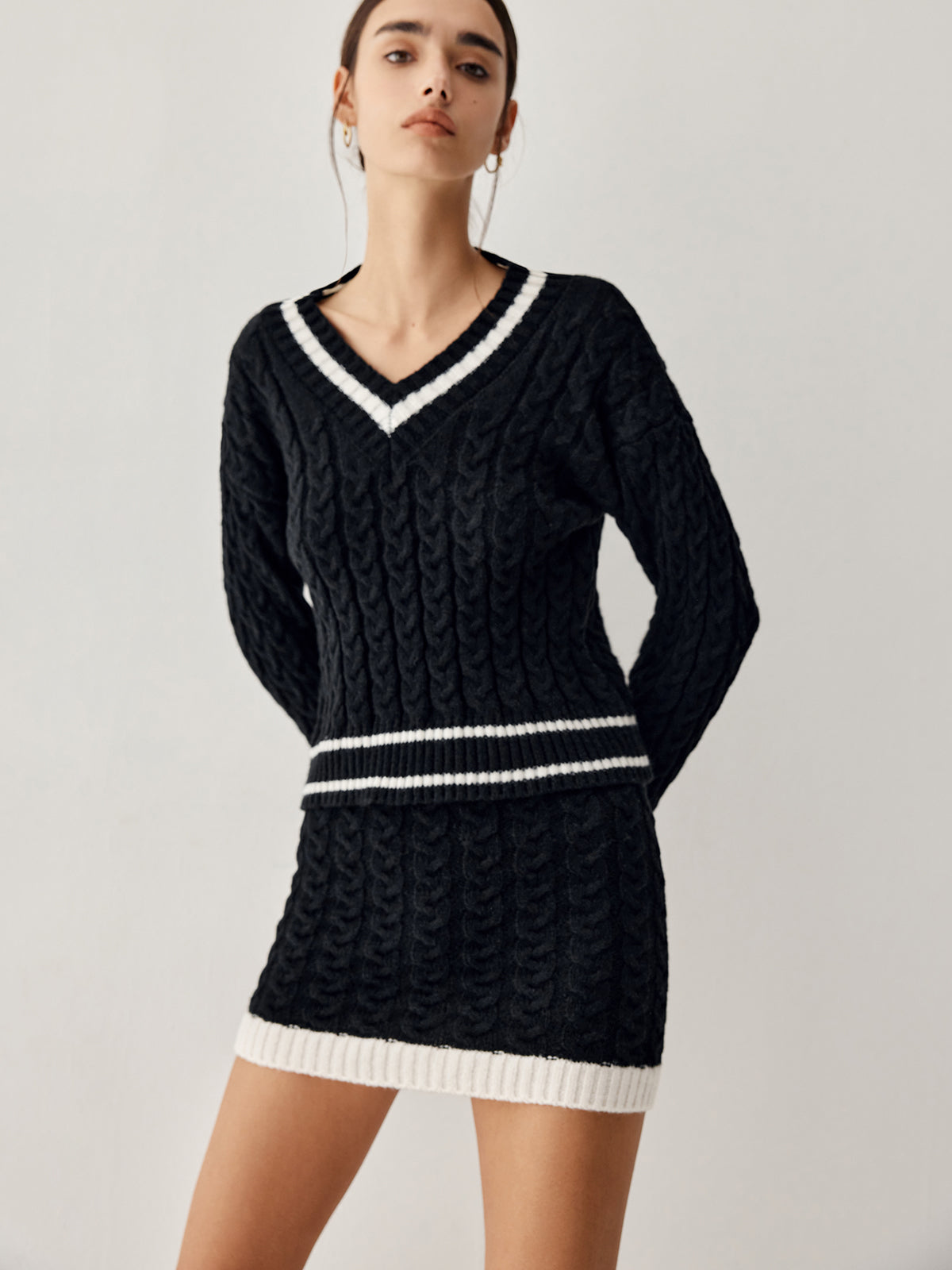 Ornella™ | Elegant Knit Sweater and Skirt Set