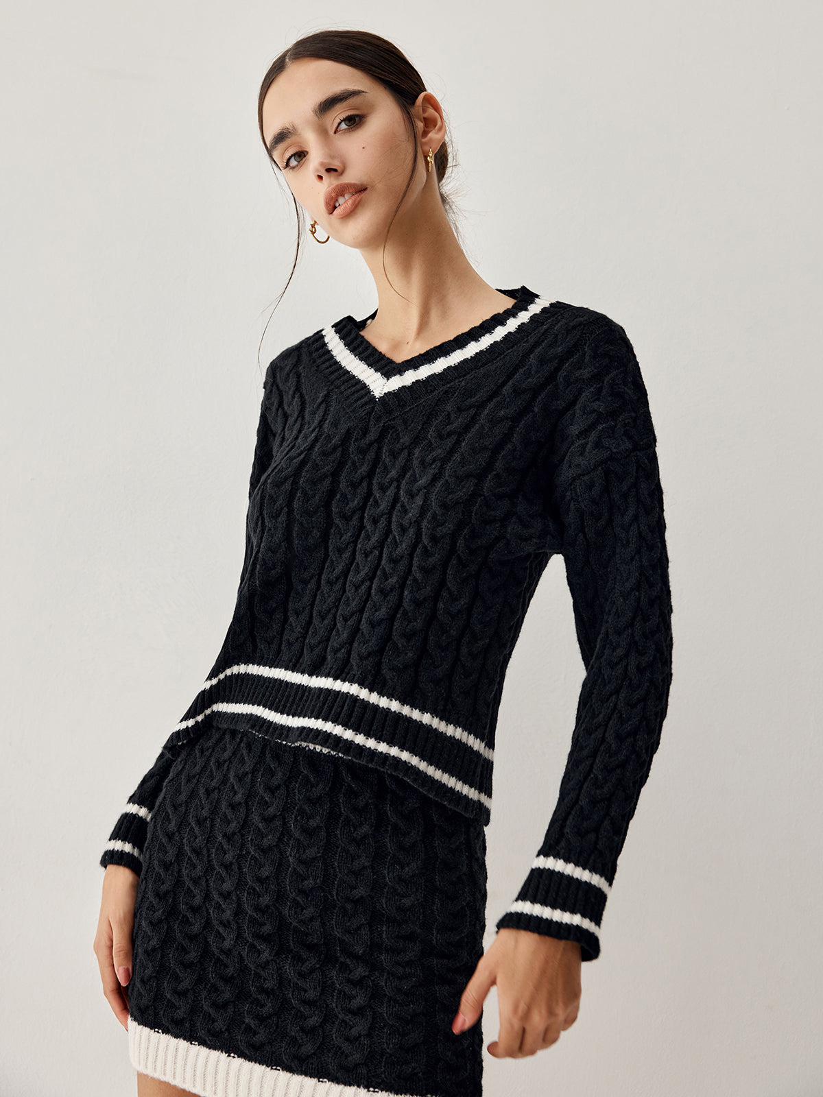 Ornella™ | Elegant Knit Sweater and Skirt Set